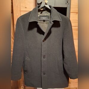Vintage Claiborne MEN'S wool blend peacoat - Black/Medium